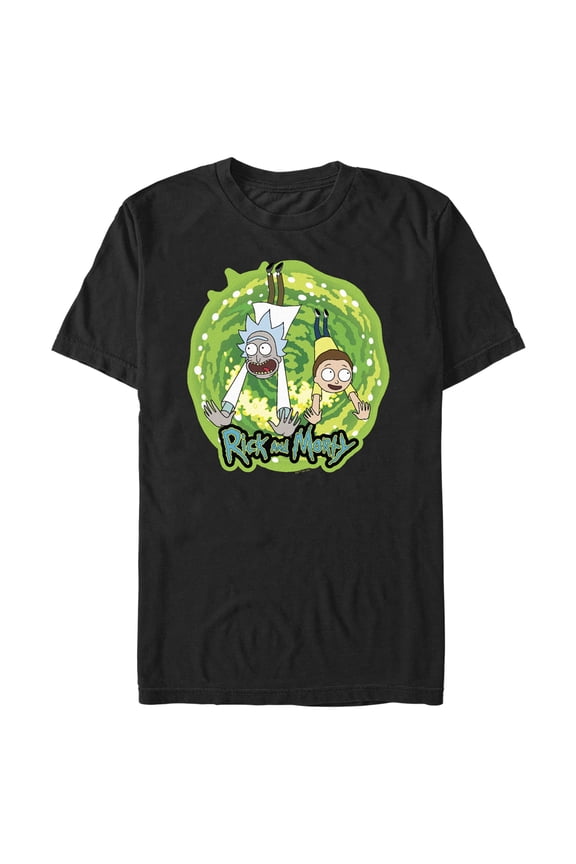 Men's Rick And Morty Dimension Hoppers Graphic Tee Black 2X Large