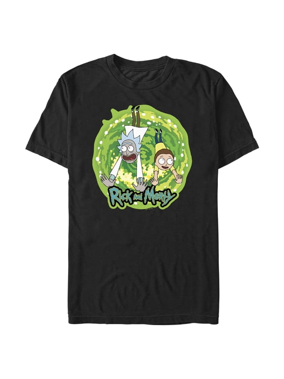 Men's Rick And Morty Dimension Hoppers Graphic Tee Black Medium