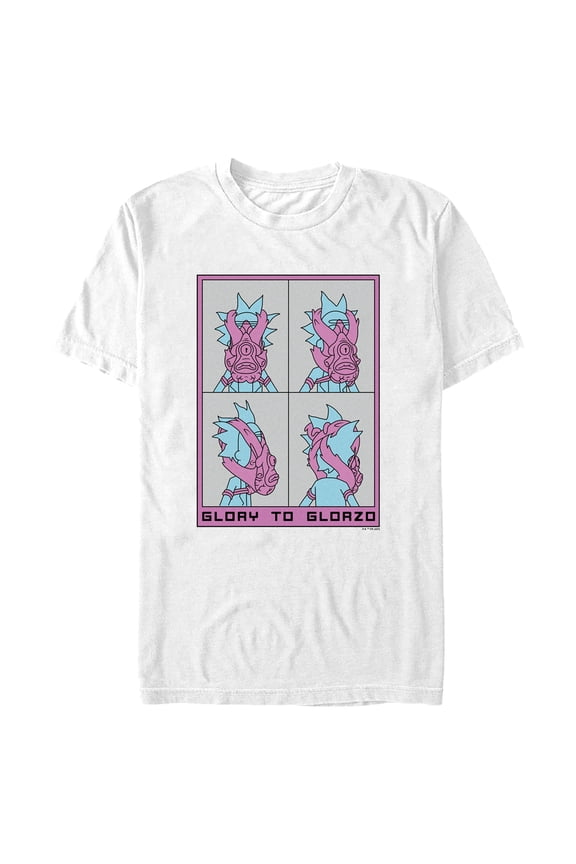 Men's Rick And Morty Glory to Glorzo  Graphic Tee White Small