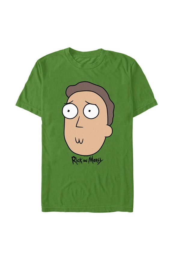 Men's Rick And Morty Jerry Big Head  Graphic Tee Kelly Green Large