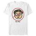 thumbnail image 1 of Men's Rick And Morty No Crossing Morty Doodle  Graphic Tee White 2X Large, 1 of 5