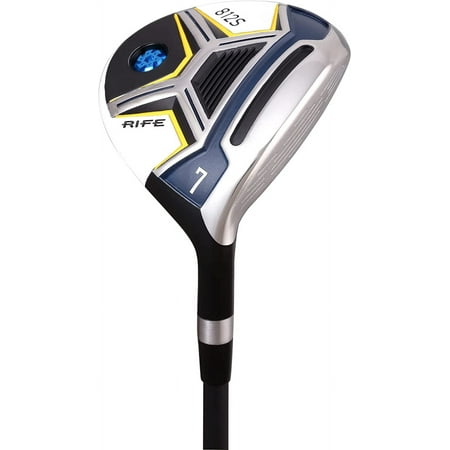 Men's Rife 812s Offset 7 Wood Golf Club, Right Handed Regular Flex with Men's Size Black Pro Velvet Grips