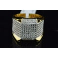 thumbnail image 1 of Men's Ring 4Ct Round Cut Lab Created Diamond in 14K Yellow Gold Plated, 1 of 5
