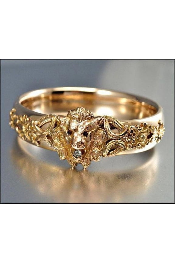 Men's Ring Animal Shape Lion Jewelry