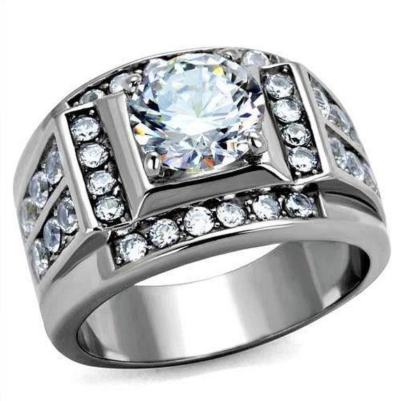 Men's Ring Masculine Round Stainless Steel Signet