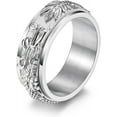 thumbnail image 1 of Men's Rings Dragon Sculpture Ring Anxiety Fidget Ring Spinner Ring Stainless Steel Rings for Men, 1 of 6