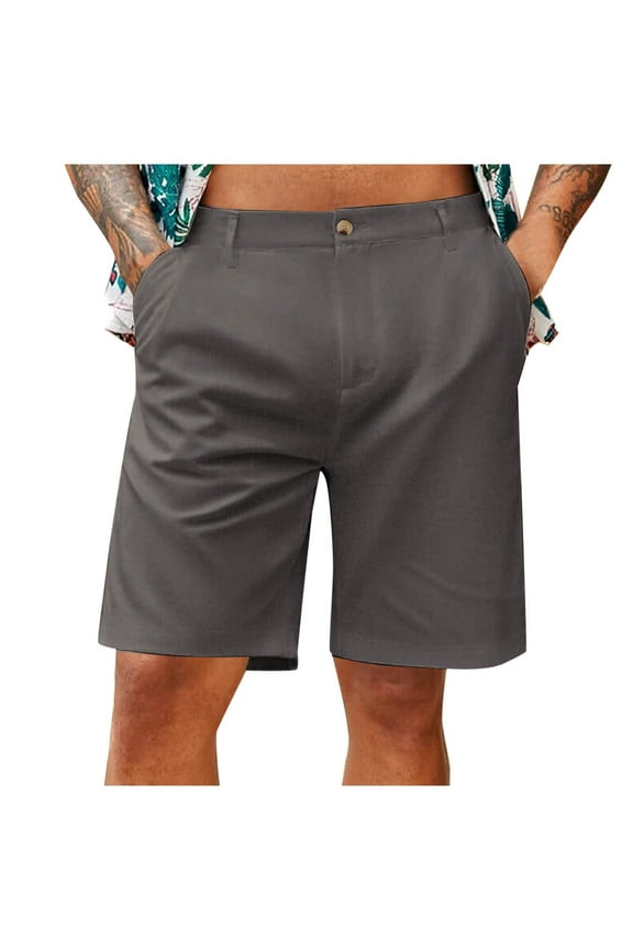 Men's Ripped Denim Shorts Distressed Skinny Slim Fit Knee Length Washed Jeans Pants Cut-Off Classic Fit Casual Shorts