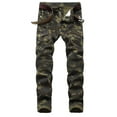 thumbnail image 1 of Men's Ripped Distressed Destroyed Slim Fit Straight Leg Denim Jeans, 1 of 6