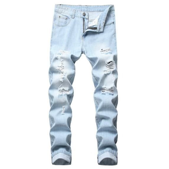 Men's Ripped Elasticity Skinny Wild Jeans