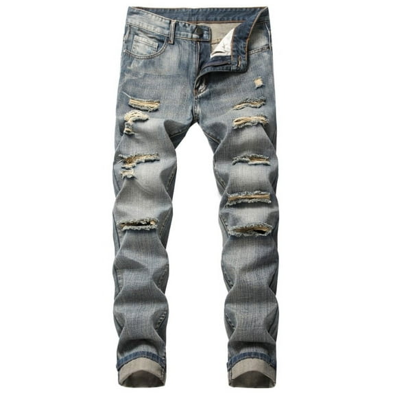 Men's Ripped Elasticity Skinny Wild Jeans