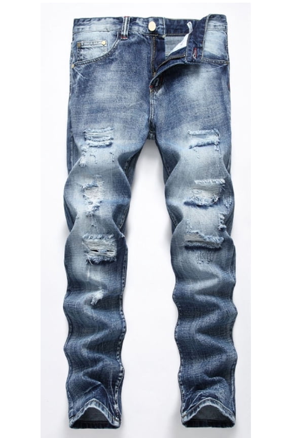 Men's Ripped Elasticity Skinny Wild Jeans