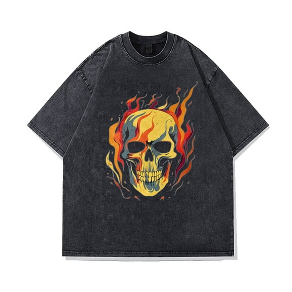 Men's Ripped Hip-Hop T-Shirt | Distressed Washed Top | Oversized Couples Casual