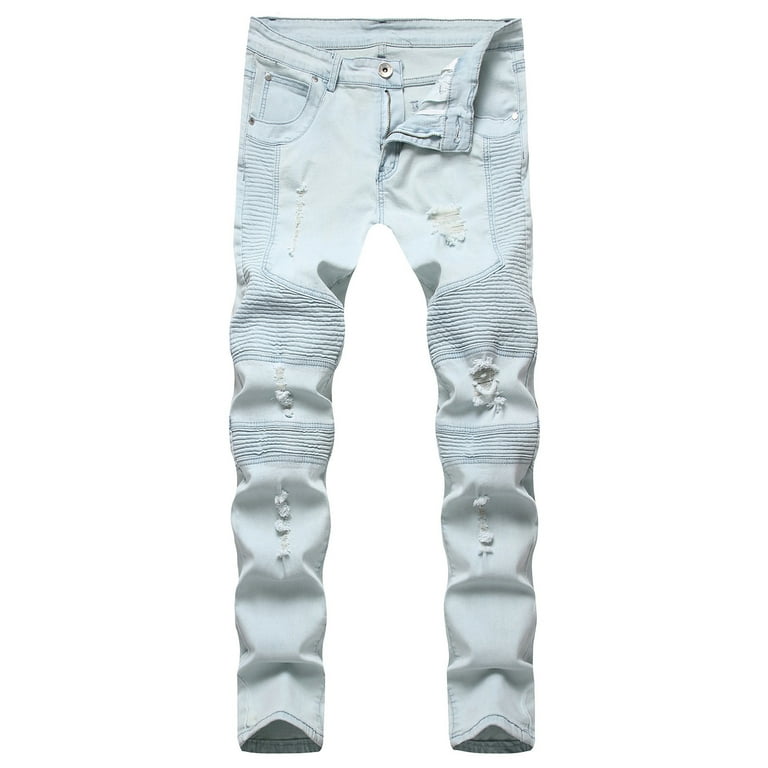 Washed biker jeans outlet