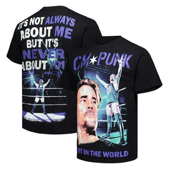 Men's Ripple Junction Black CM Punk Box With God Boxy T-Shirt