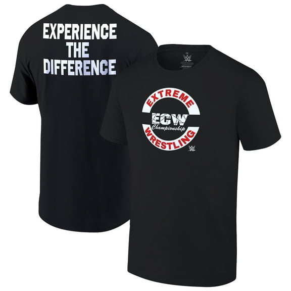 Men's-Ripple Junction  Black ECW Experience The Difference Graphic T-Shirt