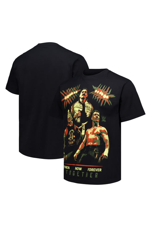 Men's Ripple Junction Black Eddie Guerrero Dom, Rey, Eddie Boxy T-Shirt