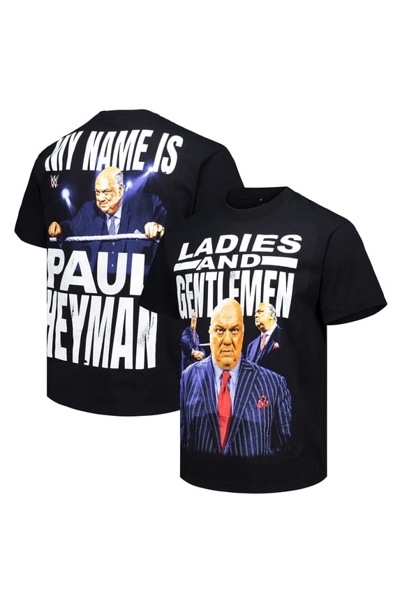 Men's Ripple Junction Black Paul Heyman My Name Is Paul Heyman Boxy T-Shirt