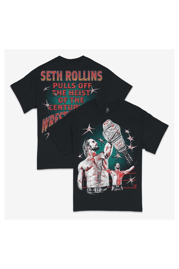 Men's Ripple Junction Black Seth Rollins WrestleMania 31 Graphic T-Shirt