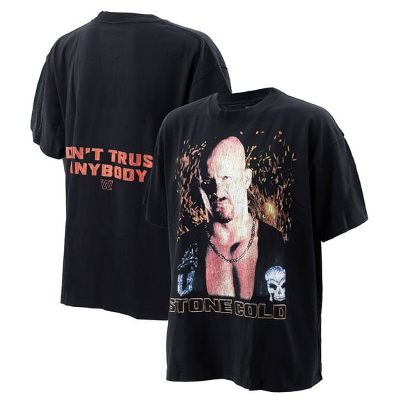 Men's Ripple Junction Black "Stone Cold" Steve Austin Don't Trust Anybody Boxy T-Shirt