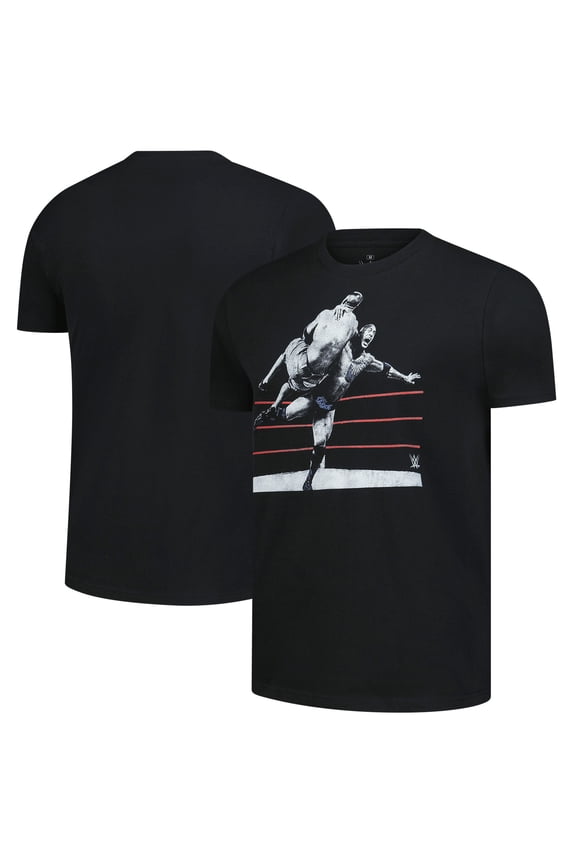 Men's Ripple Junction Black The Rock "Finishing Move" Graphic T-Shirt