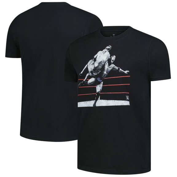 Men's Ripple Junction Black The Rock "Finishing Move" Graphic T-Shirt