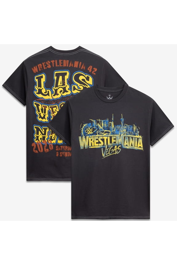 Men's Ripple Junction Black WrestleMania 42 Luck Is A Lie Graphic T-Shirt