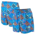 thumbnail image 1 of Men's Ripple Junction Blue/Orange WWE Retro Wave Repeating Logo Board Shorts, 1 of 5