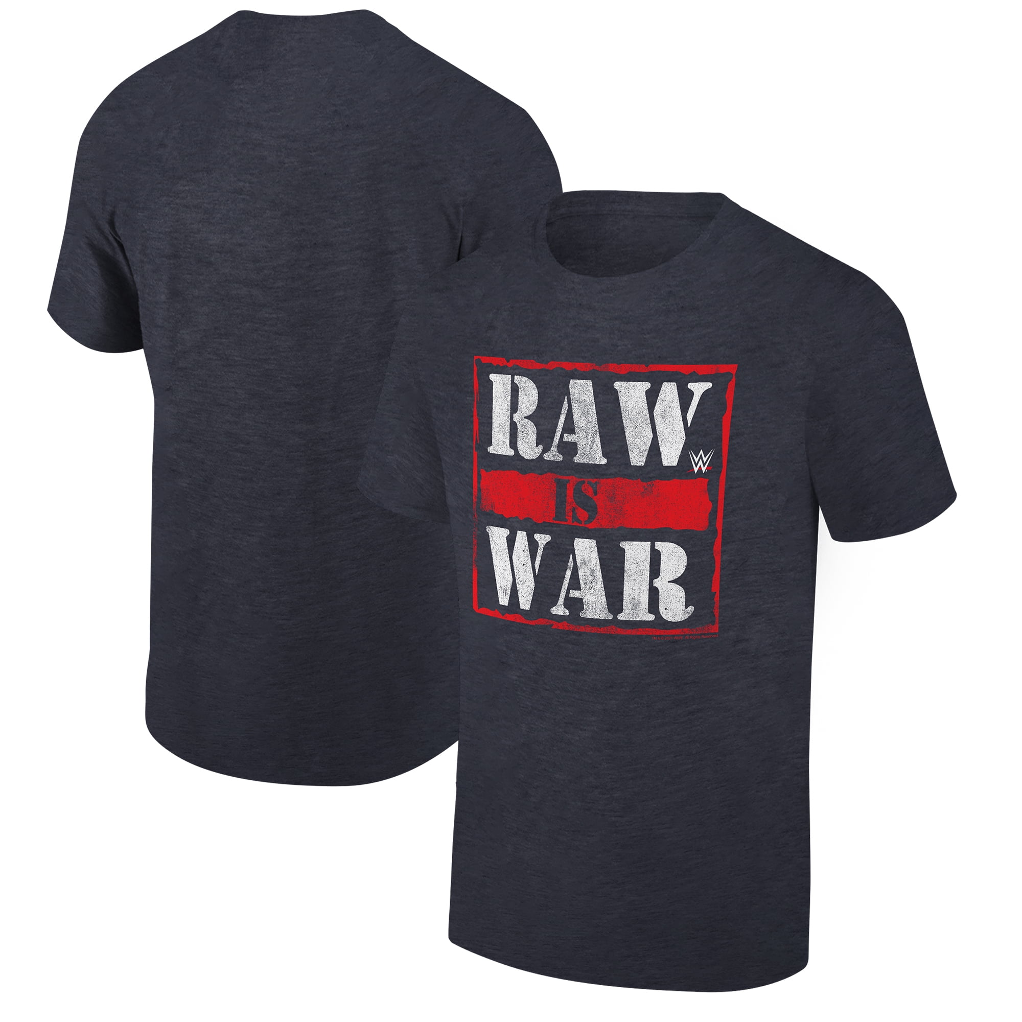 Men's Ripple Junction Heather Charcoal RAW IS WAR Retro Logo Graphic T