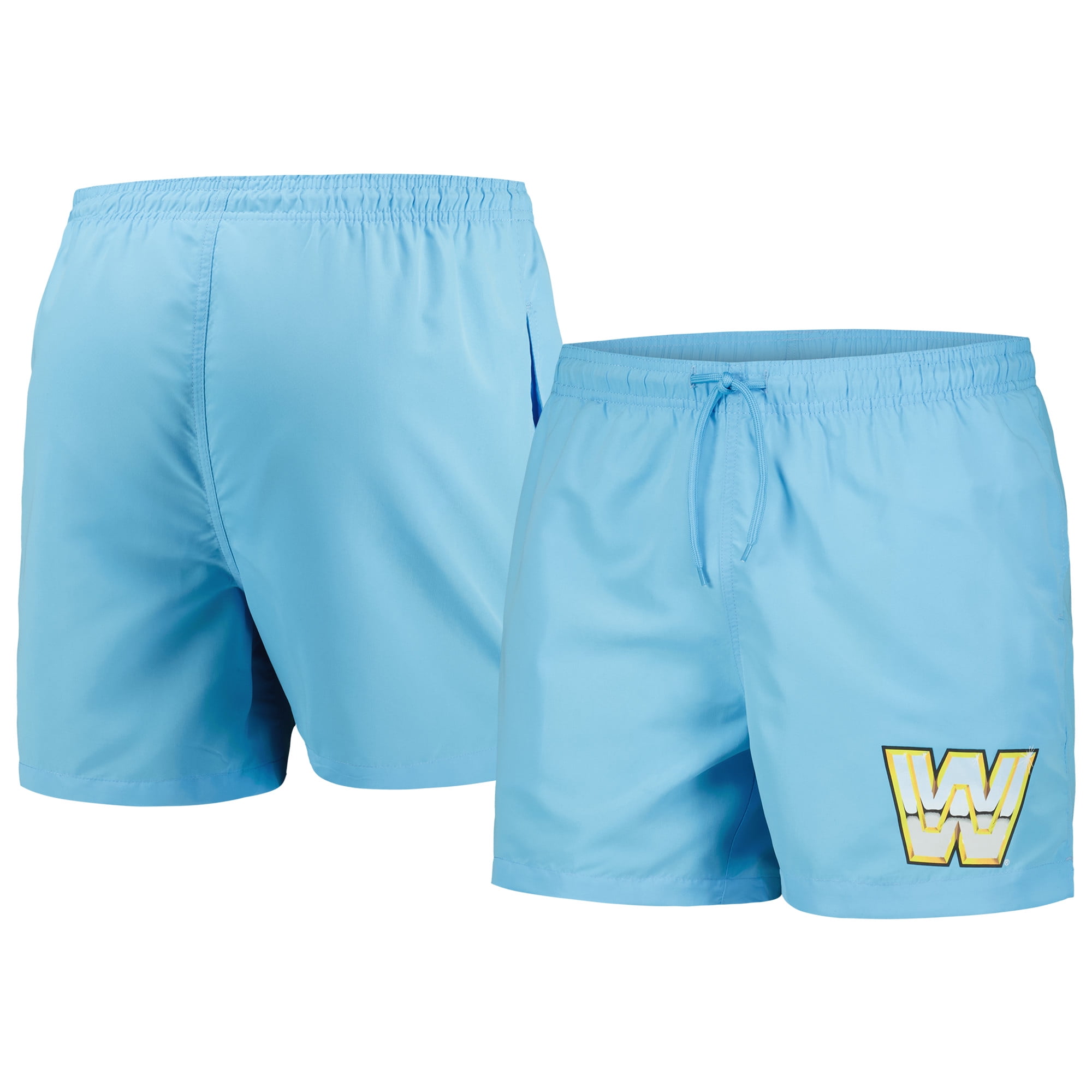 Men's Ripple Men's Ripple Junction Light Blue WWE Chrome Logo Board Shorts - Walmart.com