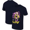 thumbnail image 1 of Men's Ripple Junction Navy Liv Morgan 'Watch Me' Graffiti Graphic T-Shirt, 1 of 2