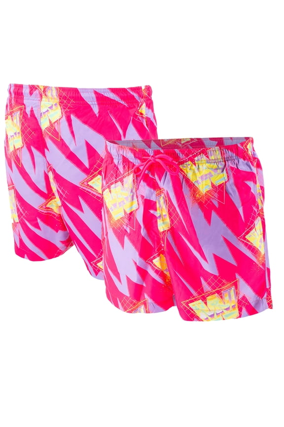 Men's Ripple Junction Pink/Yellow WWE Retro Wave Chrome Board Shorts