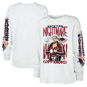 Men's Ripple Junction  White Cody Rhodes American Nightmare Long Sleeve T-Shirt