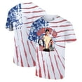 thumbnail image 1 of Men's Ripple Junction White/Red John Cena Never Give Up American Flag Tie-Dye T-Shirt, 1 of 3