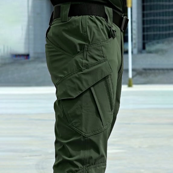 Men's Ripstop Cargo Pants Tactical Multi-Pocket Work Outdoor Hiking Trousers