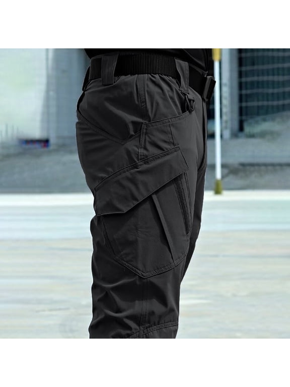 Men's Ripstop Cargo Pants Tactical Multi-Pocket Work Outdoor Hiking Trousers