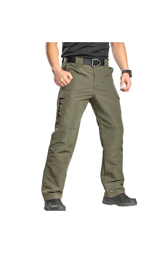 Men's Ripstop Cargo Work Pants with Multi-Pocket Water Resistant Breathable for Hiking Camping Travel Fishing Construction Tactical Trousers,Green,M