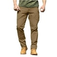 thumbnail image 1 of Men's Ripstop Stretch Cargo Pants, Waterproof Outdoor Hiking Work Pants with Pockets Brown S, 1 of 2
