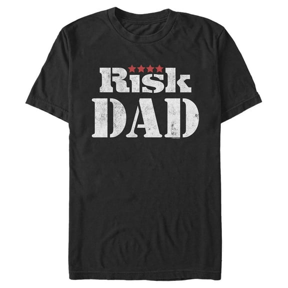 Men's Risk Dad  Graphic Tee Black 2X Large