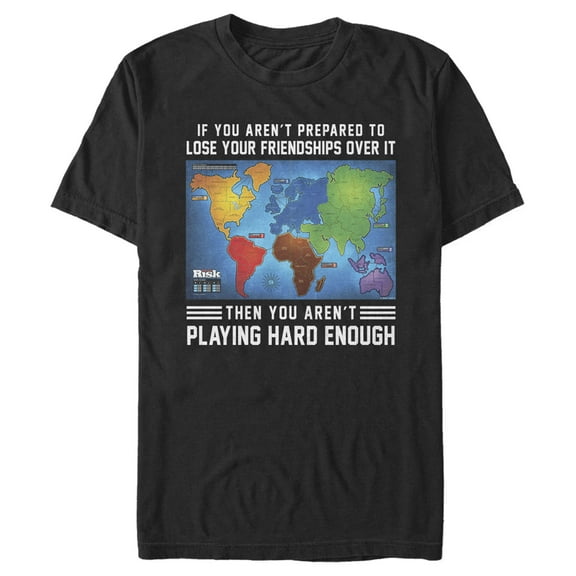 Men's Risk Losing Friendship Meme  Graphic Tee Black Small