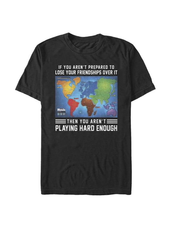 Men's Risk Losing Friendship Meme Graphic Tee Black X Large