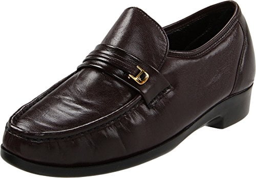 Florsheim • mens riva loafer leather comfort dress shoes burgundy 8.5 Florsheim Riva Burgundy Smooth Leather Moc Toe Bit Dress  main image 4