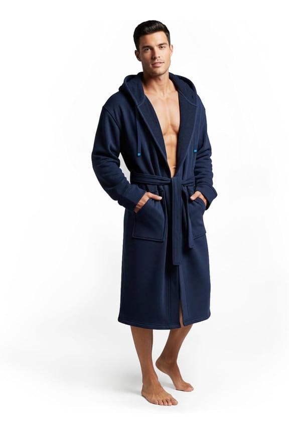 Men's Robe  Hooded TERRY Bath for Men with Pockets | Soft, Comfy Mens Bathrobe from Shark Tank