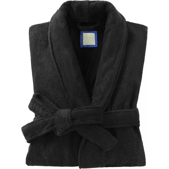 Men's Robe,Pure Cotton Robe for Men,Absorbent Bathrobe,Luxurious Terry Cloth Bathrobe with Shawl Collar