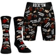thumbnail image 1 of Men's Rock Em Socks Black Miami Heat All-Over Logo Boxer Briefs & Crew Socks Combo Pack, 1 of 3
