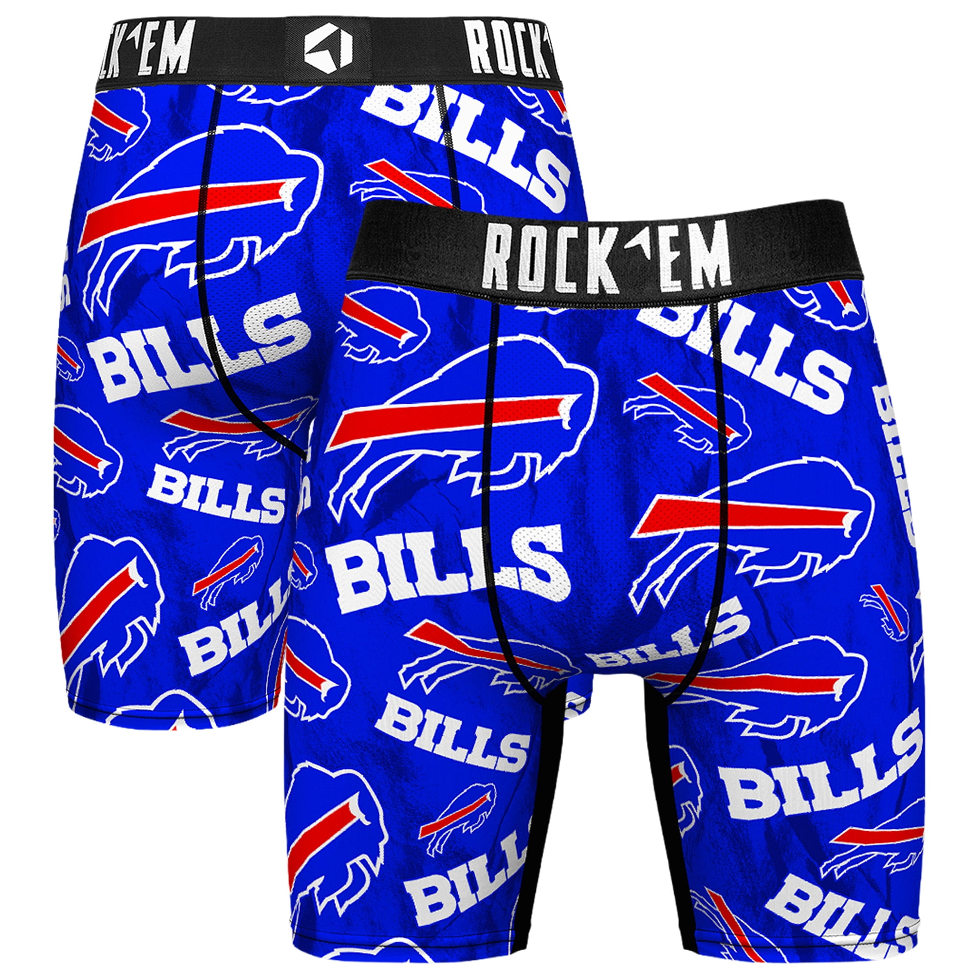 Men's Rock Em Socks Buffalo Bills Logo Boxer Briefs - Walmart.com