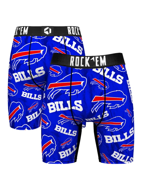 Men's Rock Em Blue Buffalo Bills Logo Boxer Briefs