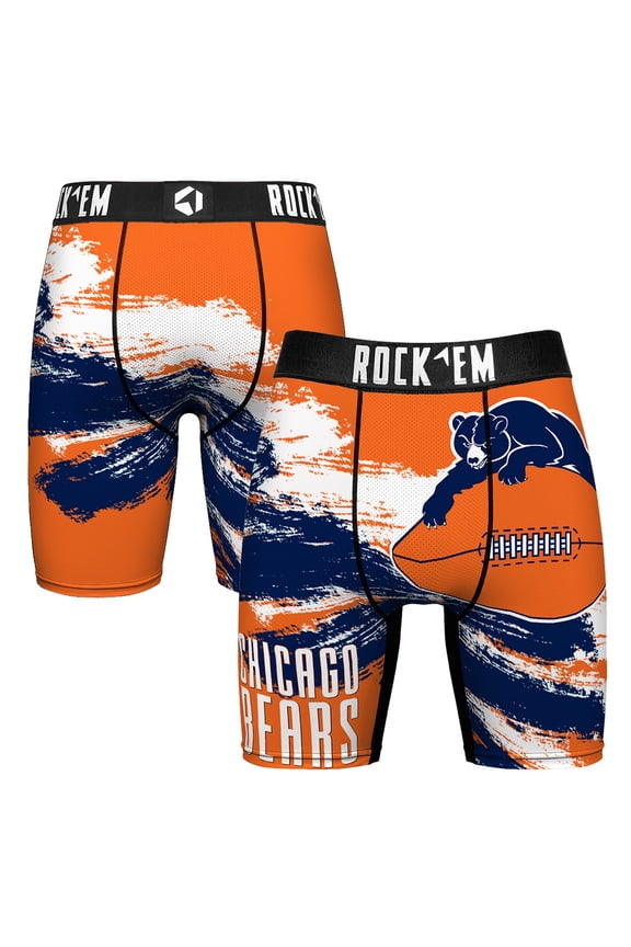 Men's Rock Em Socks  Chicago Bears Gridiron Classic Paint Boxer Briefs