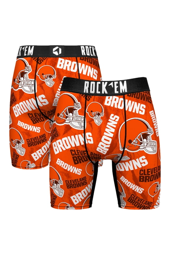 Men's Rock Em Socks Cleveland Browns Logo Boxer Briefs