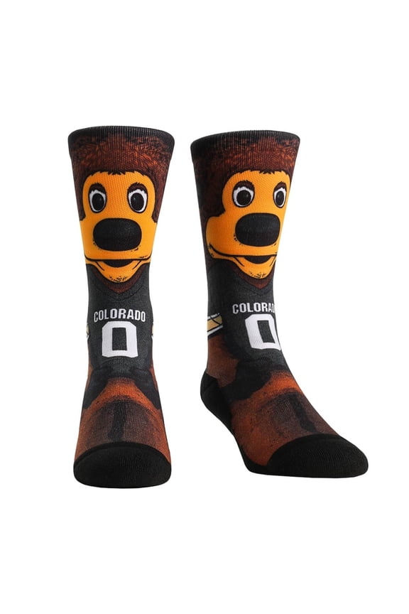Men's Rock Em Socks Colorado Buffaloes HyperOptic Mascot Crew Socks