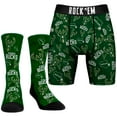 thumbnail image 1 of Men's Rock Em Socks Forest Green Milwaukee Bucks All-Over Logo Boxer Briefs & Crew Socks Combo Pack, 1 of 3